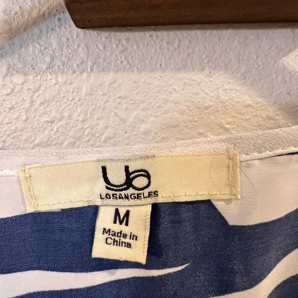 Ya Los Angeles blue and white zebra striped dress - Picture 5 of 5